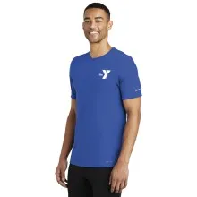 Mens Nike Dri-FIT YMCA  Apparel Cotton/Poly Tee - Screen Print