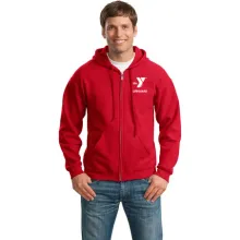 7.8 oz Zip Hood GUARD Sweat with Cross